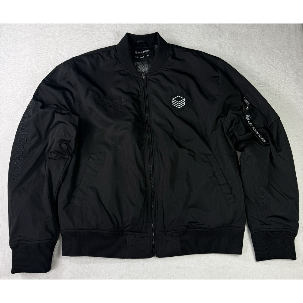 Databricks Jacket Men's XL Bomber Insulated The Data + AI Company Full Zip NEW‎